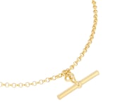 Goldsmiths 9ct Yellow Gold T-Bar Pendant