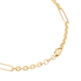 Goldsmiths 9ct Yellow Gold Figaro T-Bar Chain Necklace