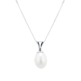 Goldsmiths 9ct Gold Freshwater Pearl Pendant and Earring Set