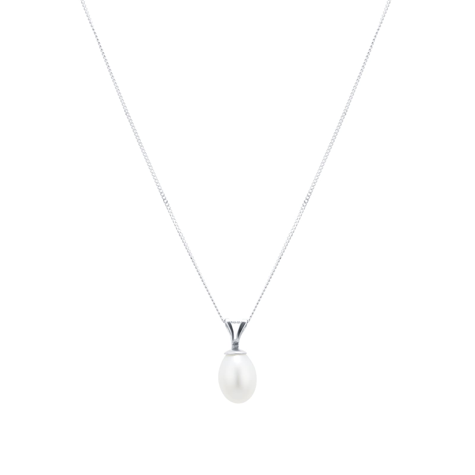 Goldsmiths 9ct Gold Freshwater Pearl Pendant and Earring Set
