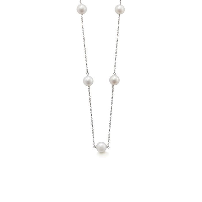 Mappin & Webb Gossamer 18ct White Gold 6mm Freshwater Pearl 17" Necklace