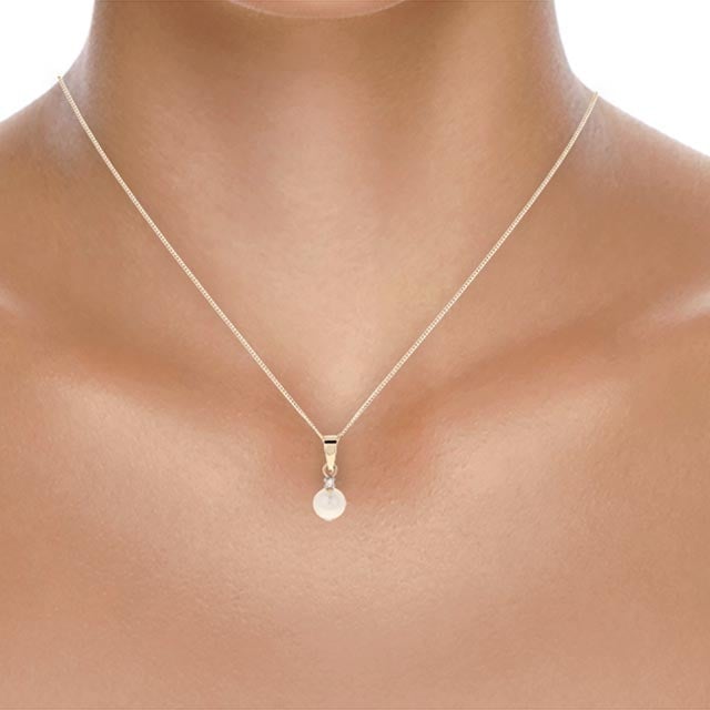 Goldsmiths 9ct White Gold Pearl Pendant