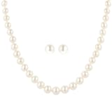 Goldsmiths 9ct Yellow Gold Graduated Pearl Strand and Stud Set