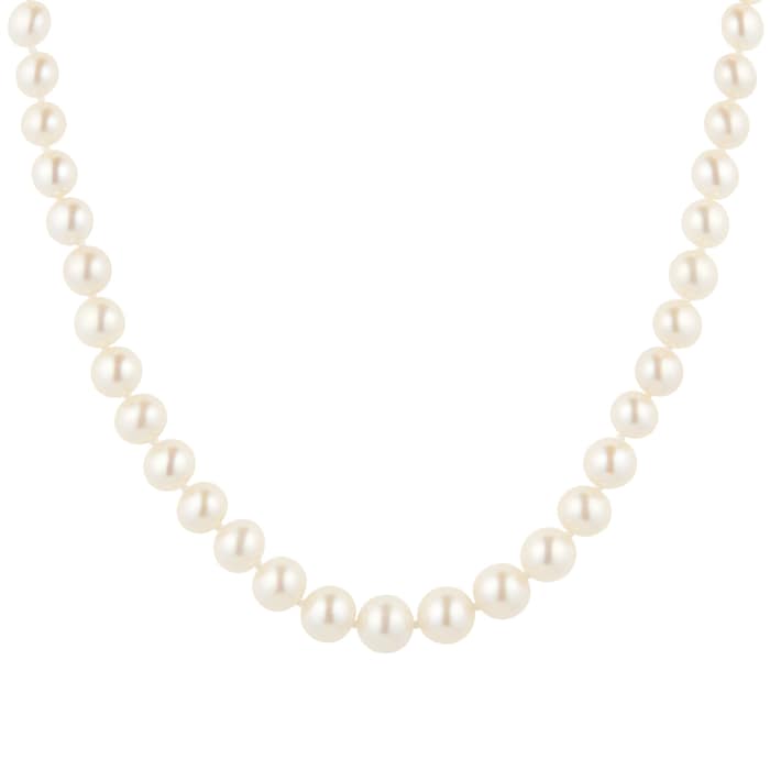 Goldsmiths 9ct Yellow Gold Graduated Pearl Strand and Stud Set GS0002GW ...