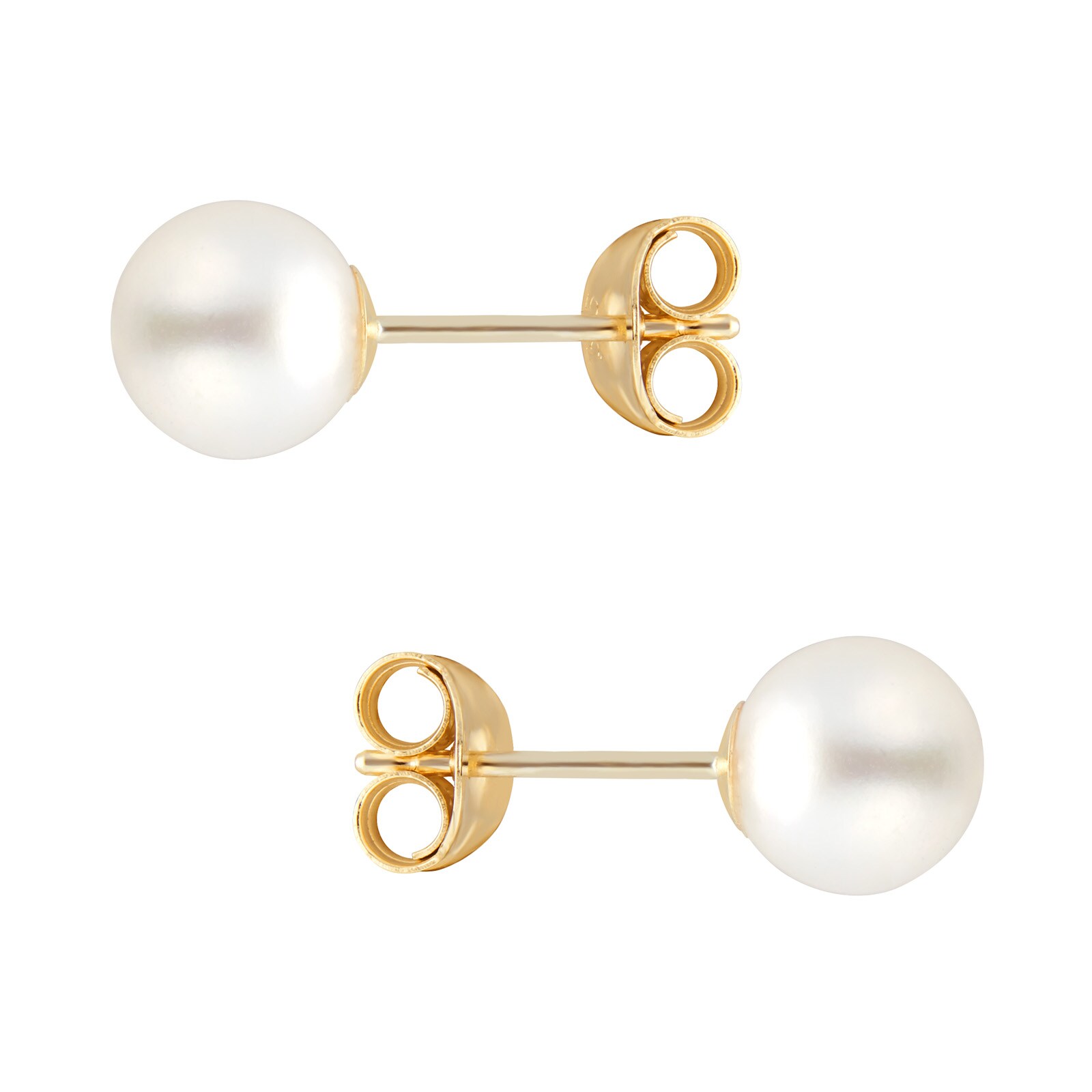 Goldsmiths 9ct Yellow Gold Graduated Pearl Strand and Stud Set