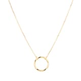 Mappin & Webb 18ct Yellow Gold Fluid Diamond Cut Circle Pendant