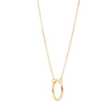Mappin & Webb 18ct Yellow Gold Fluid Diamond Cut Circle Pendant