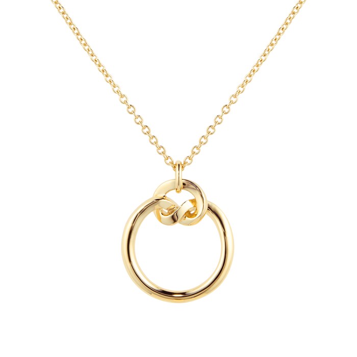 Mappin & Webb 18ct Yellow Gold Circle Knot Necklace