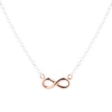 Goldsmiths Silver And Rose Gold Plated Infinity Pendant