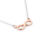 Goldsmiths Silver And Rose Gold Plated Infinity Pendant