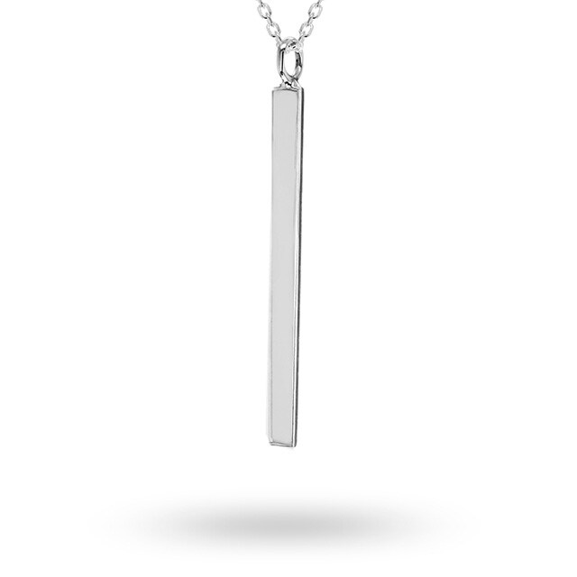 Goldsmiths Silver Vertical Bar Pendant