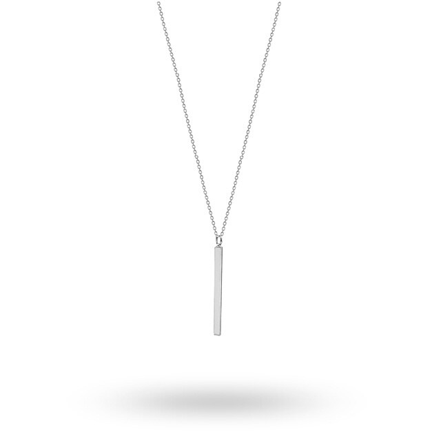Goldsmiths Silver Vertical Bar Pendant