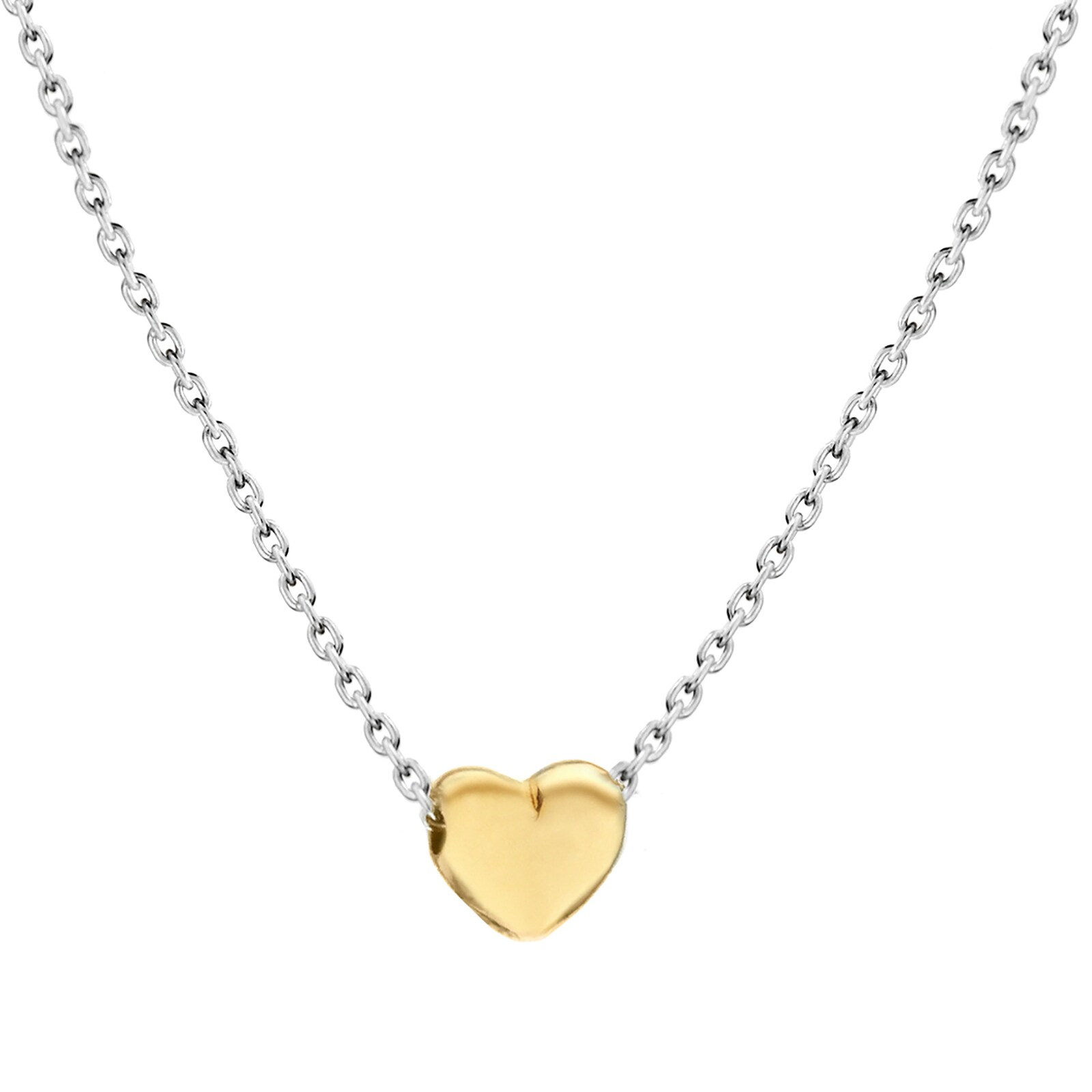 Goldsmiths Yellow Gold Plated Tiny Heart Necklace