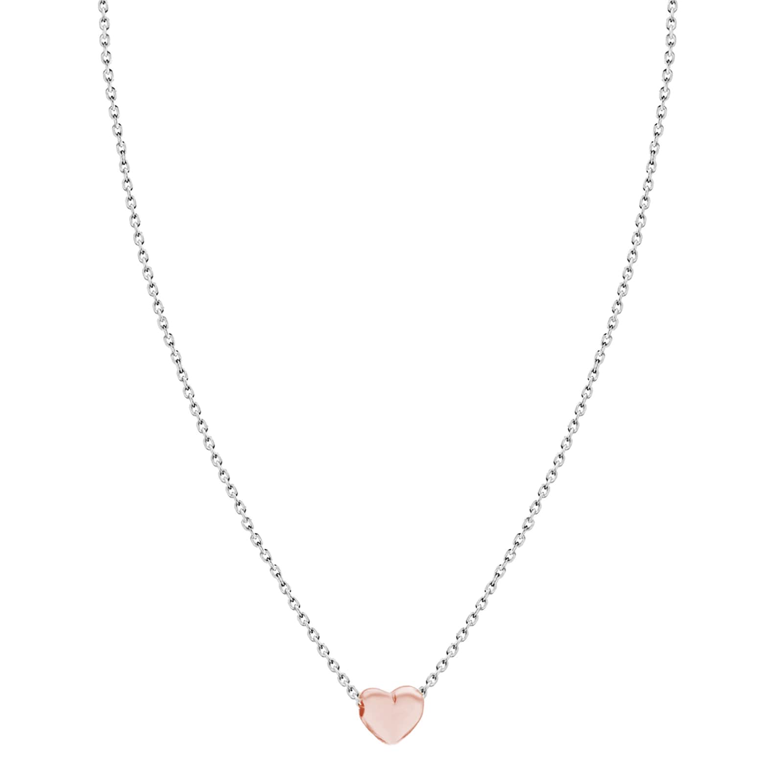 Goldsmiths Rose Gold Plated Tiny Heart Necklace