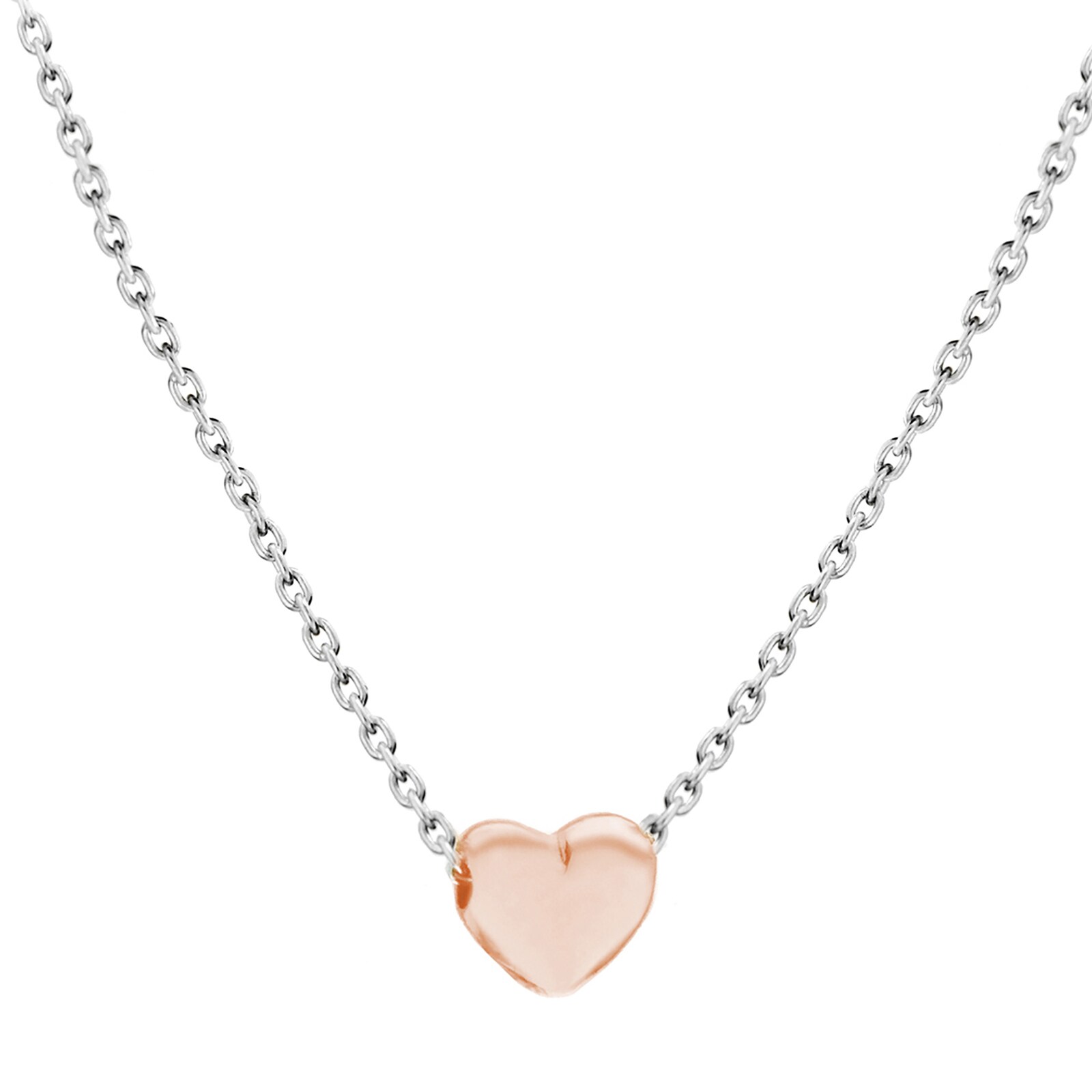 Goldsmiths Rose Gold Plated Tiny Heart Necklace