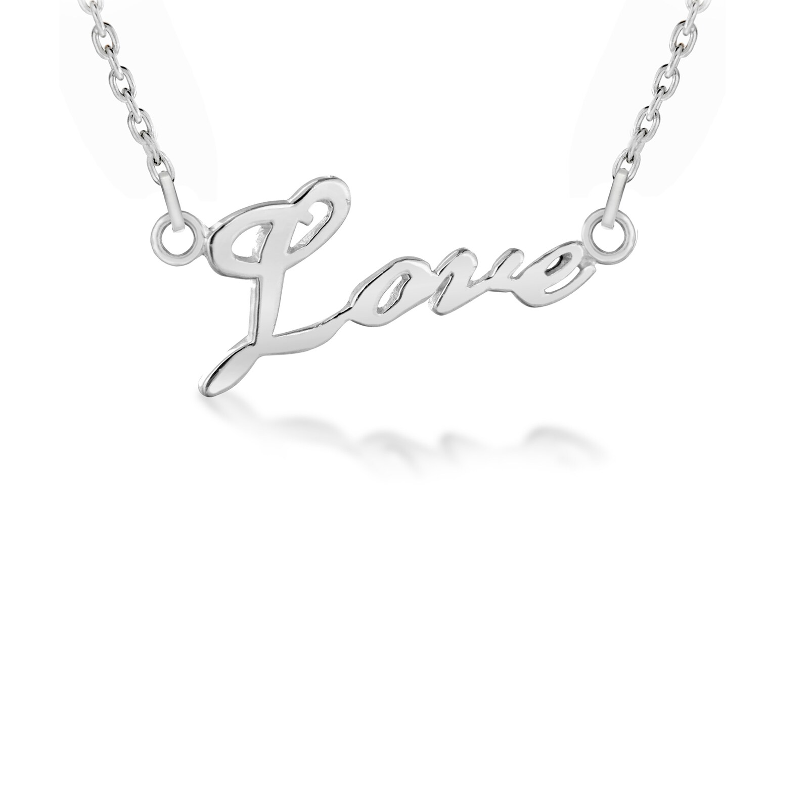Goldsmiths Sterling Silver 'Love' Necklace