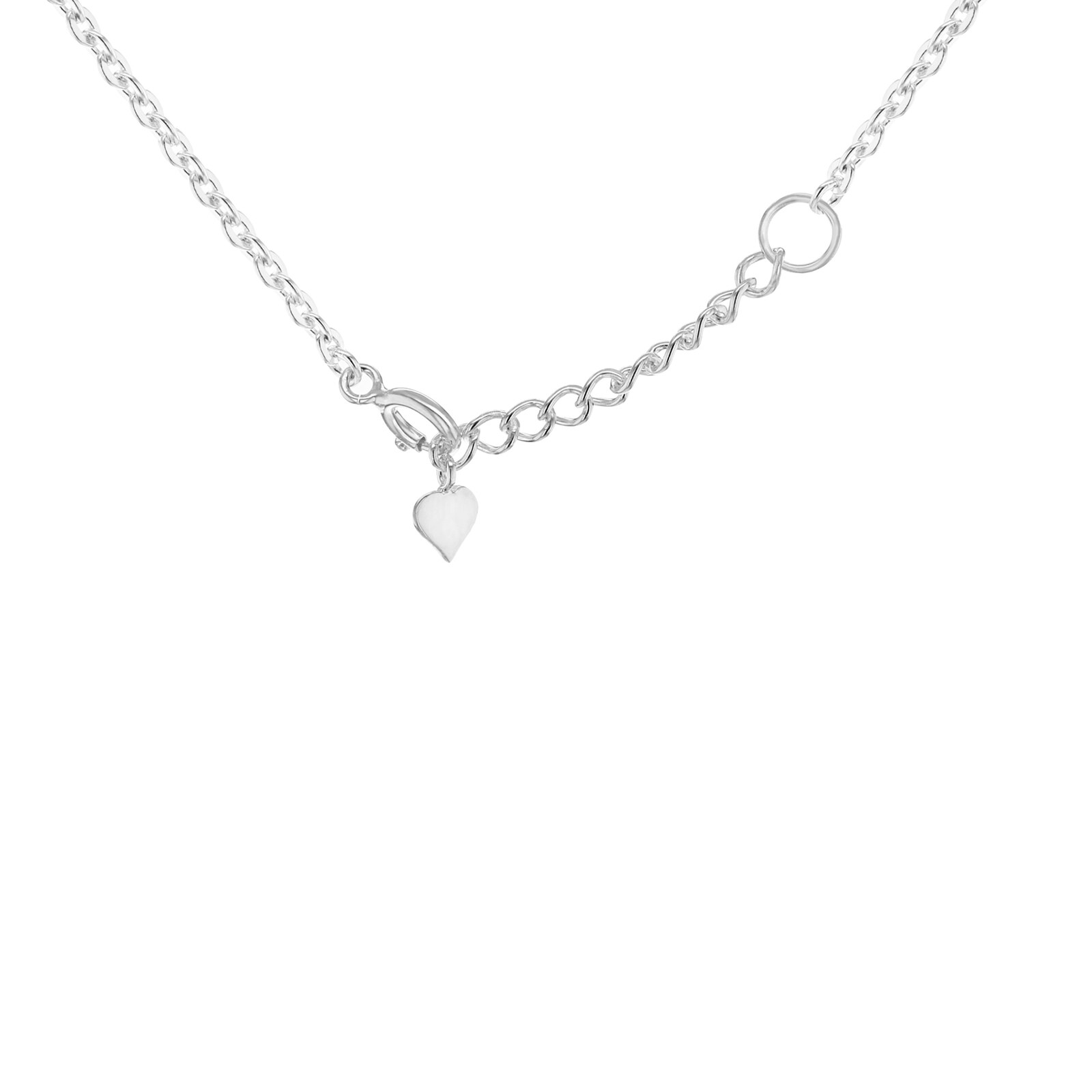 Goldsmiths White and Rose Gold Plated Double Heart Necklace