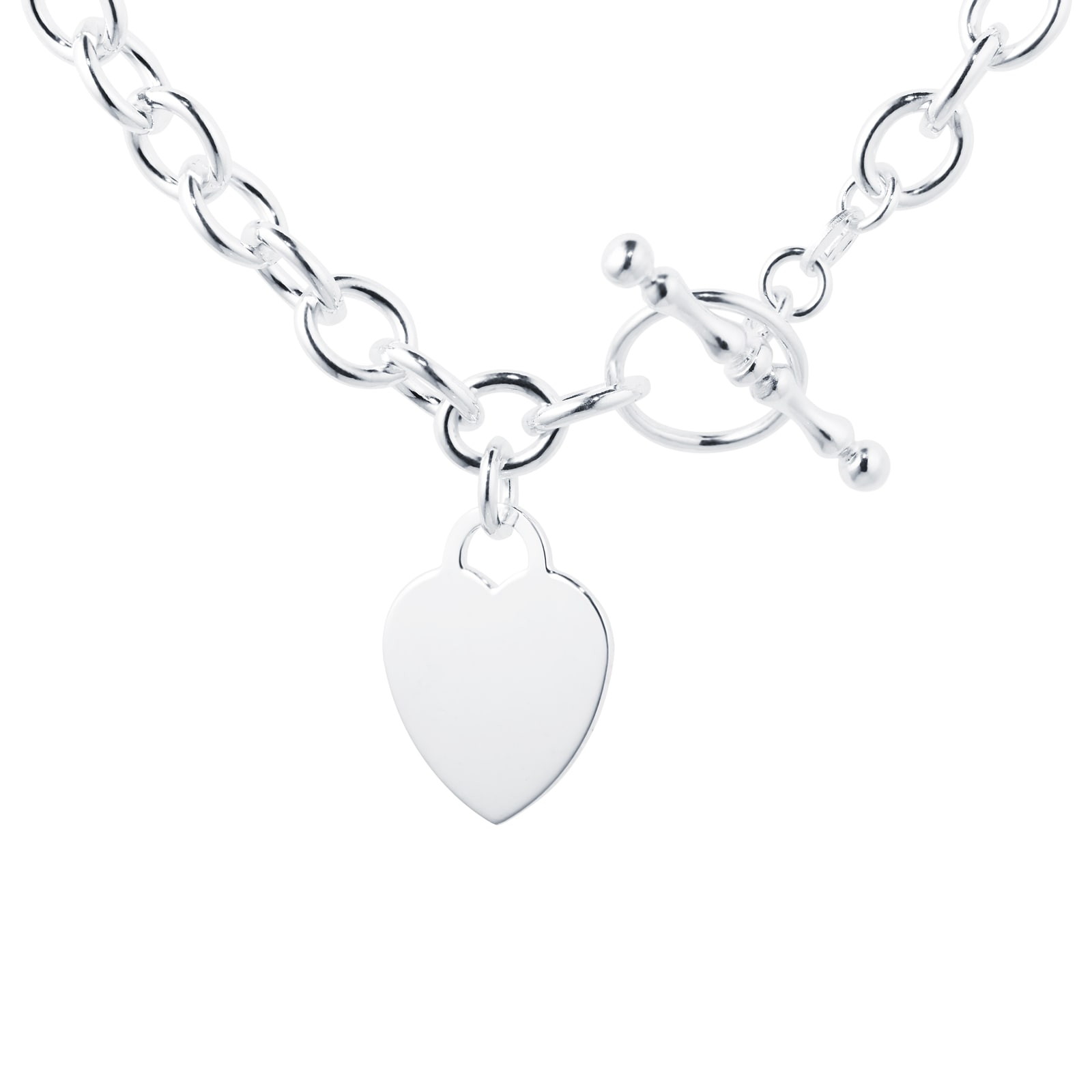 Best Luxury 
Sterling Silver Heart T Bar Necklace