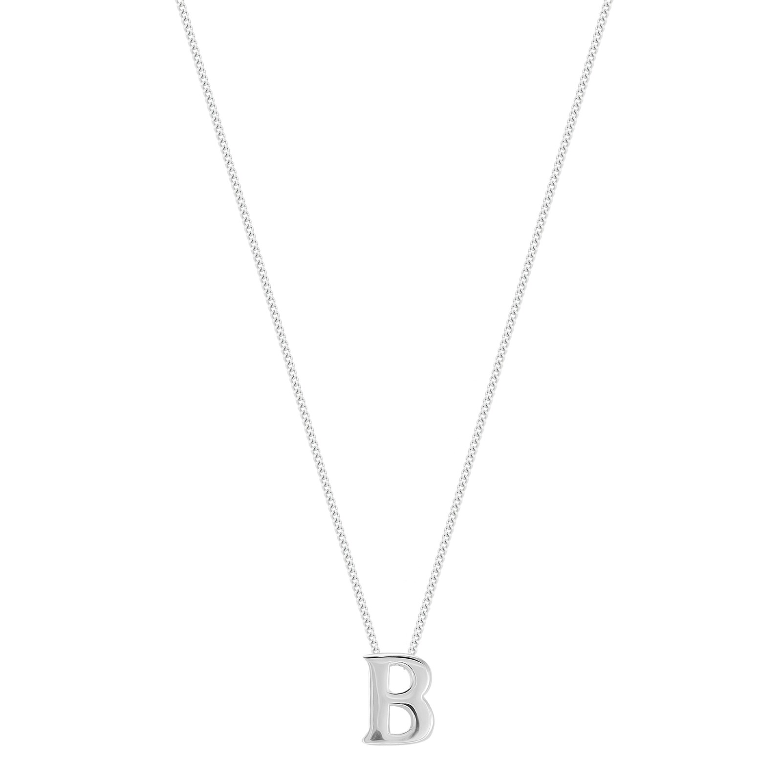 Goldsmiths Sterling Silver Letter B Pendant
