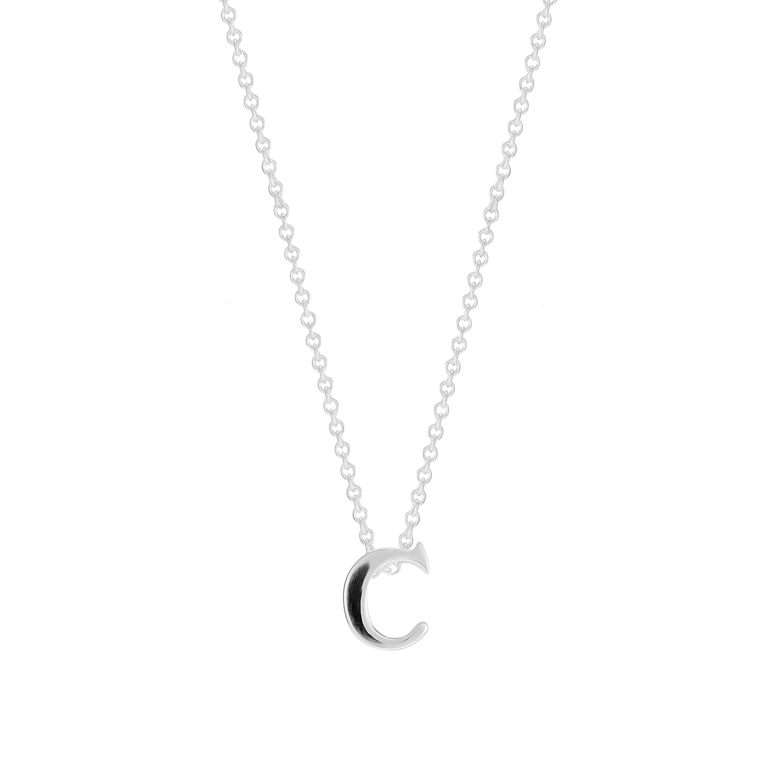 Goldsmiths Sterling Silver Letter C Pendant