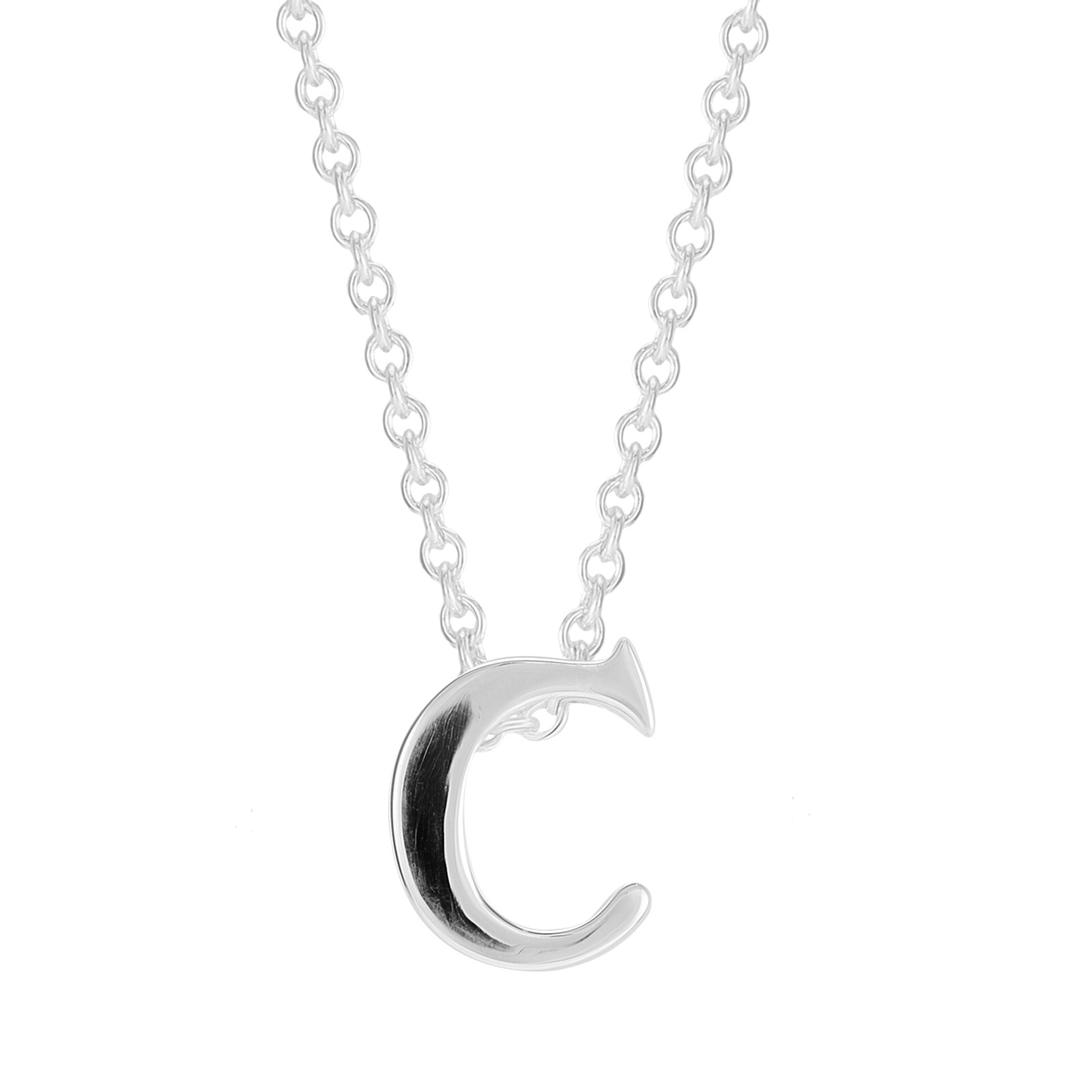 Goldsmiths Sterling Silver Letter C Pendant
