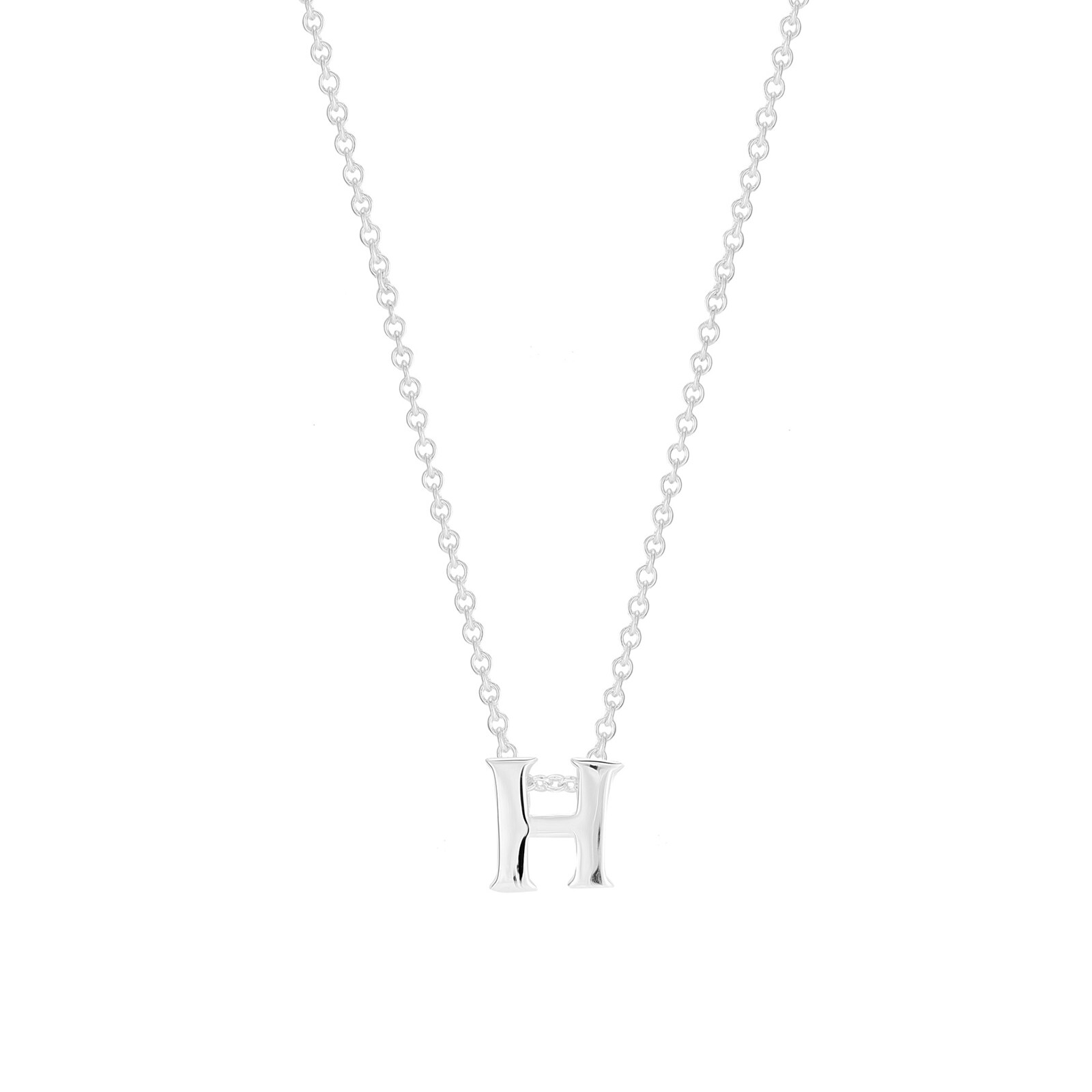 Goldsmiths Sterling Silver Letter H Pendant