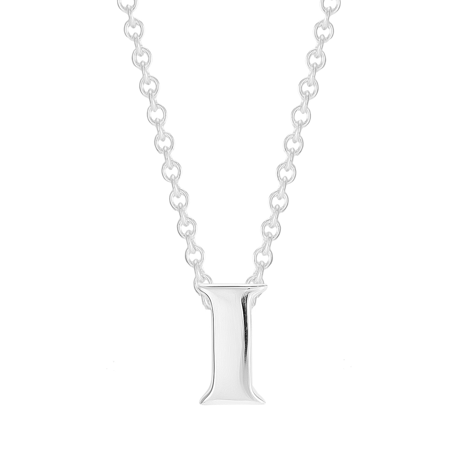 Goldsmiths Sterling Silver Letter I Pendant