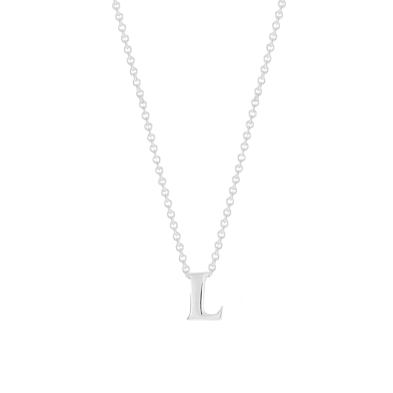 Goldsmiths Sterling Silver Letter L Pendant