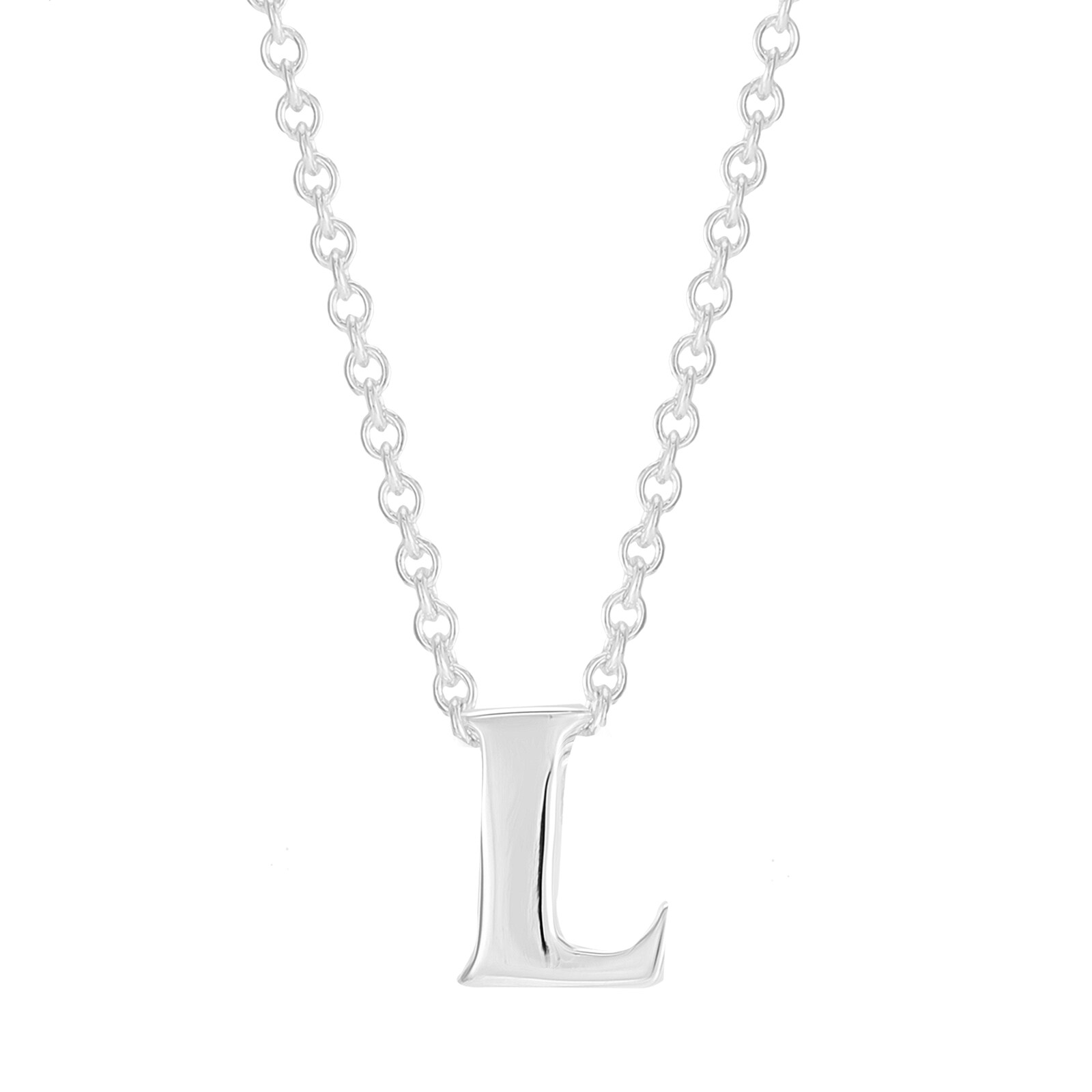 Goldsmiths Sterling Silver Letter L Pendant