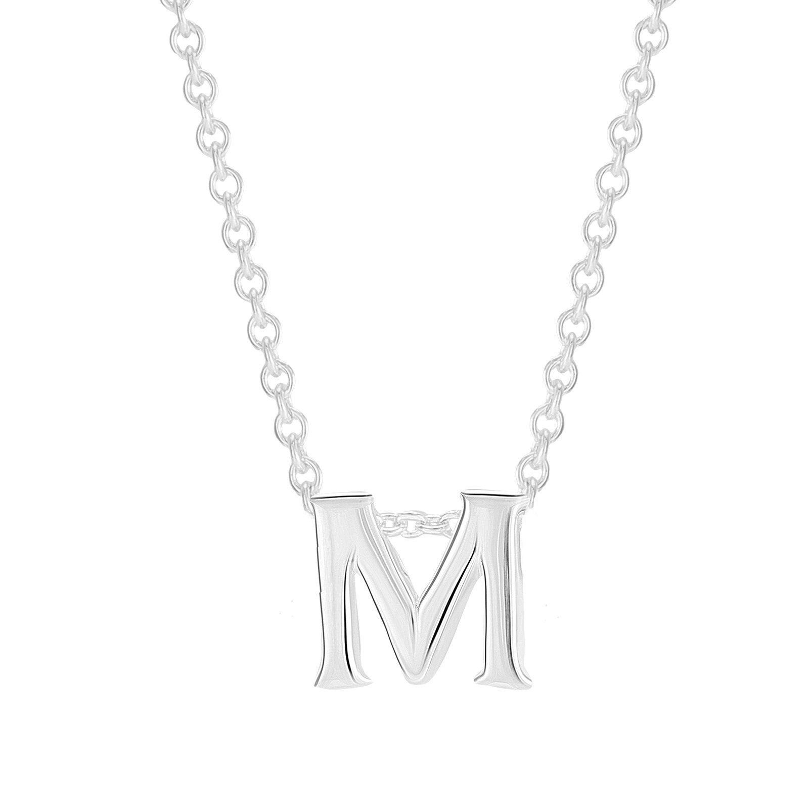 Goldsmiths Sterling Silver Letter M Pendant