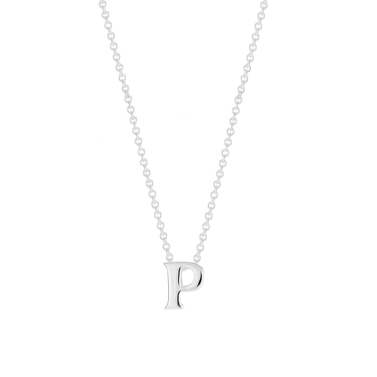 Goldsmiths Sterling Silver Letter P Pendant