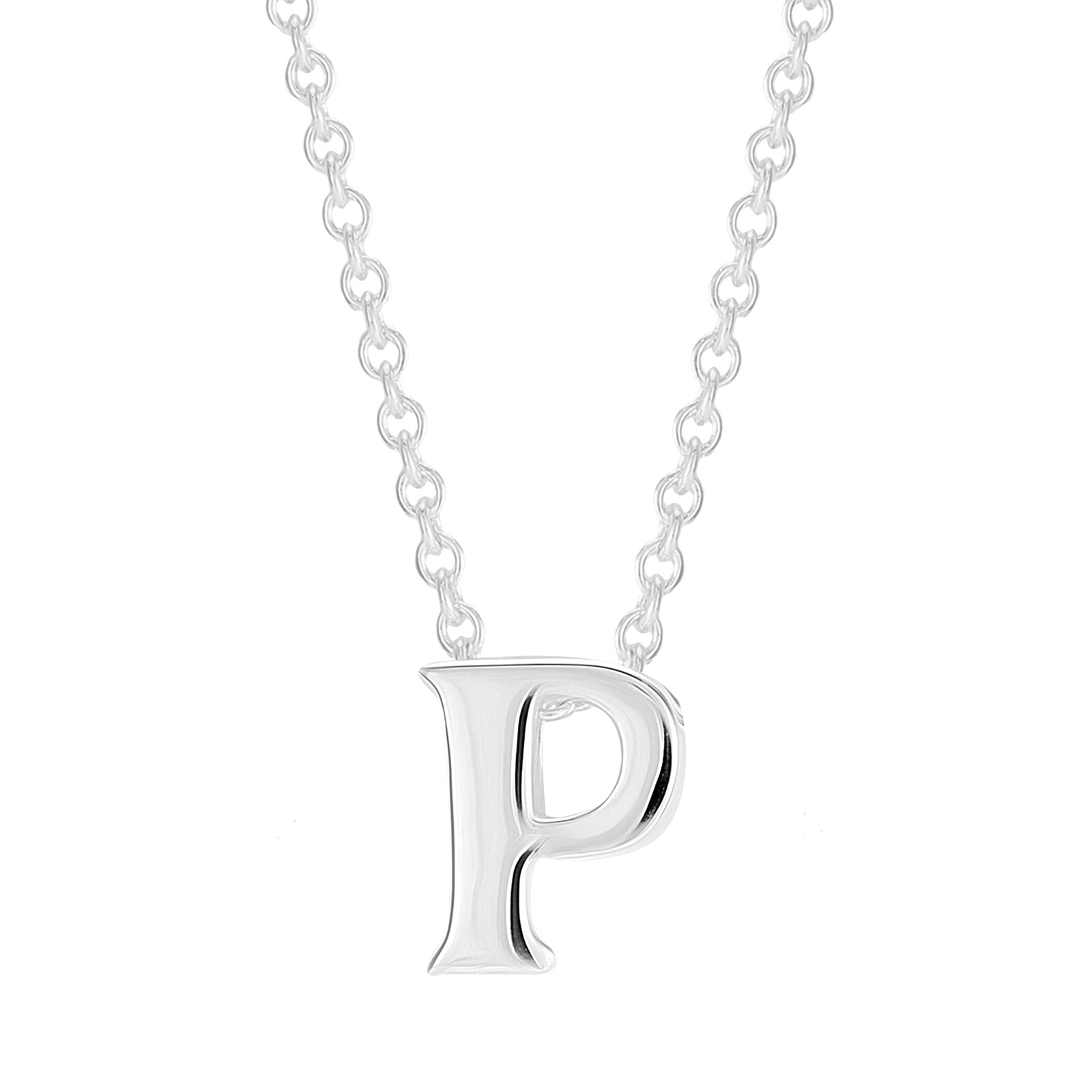 Goldsmiths Sterling Silver Letter P Pendant