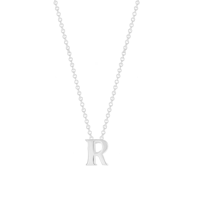 Goldsmiths Sterling Silver Letter R Pendant