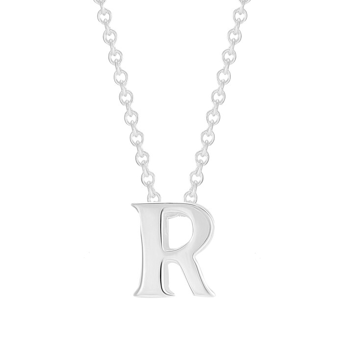 Goldsmiths Sterling Silver Letter R Pendant
