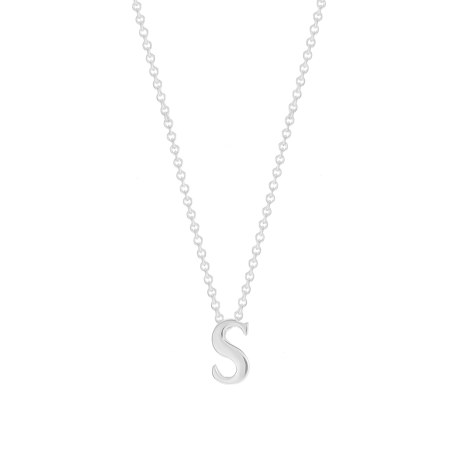 Goldsmiths Sterling Silver Letter S Pendant
