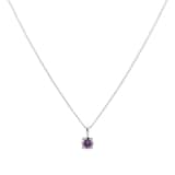 Goldsmiths Silver February Purple Cubic Zirconia Pendant