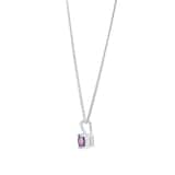 Goldsmiths Silver February Purple Cubic Zirconia Pendant