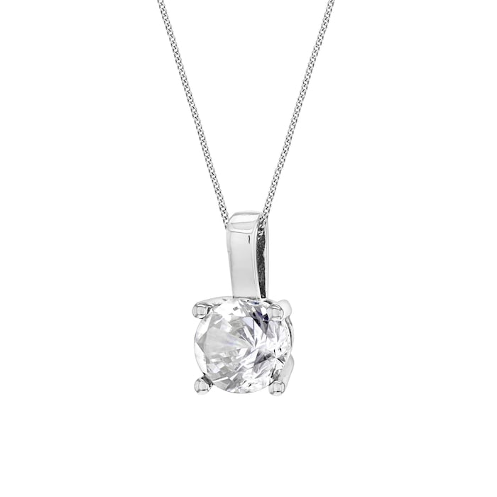 Goldsmiths Silver April Cubic Zirconia Pendant