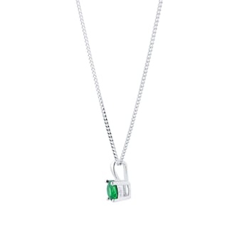Goldsmiths Silver May Green Cubic Zirconia Pendant Goldsmiths Silver May Green Cubic Zirconia Pendant