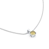 Goldsmiths Silver August Lime Cubic Zirconia Pendant