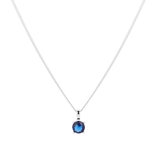 Goldsmiths Silver September Dark Blue Cubic Zirconia Pendant