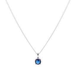 14700233 - Silver September Dark Blue Cubic Zirconia Pendant