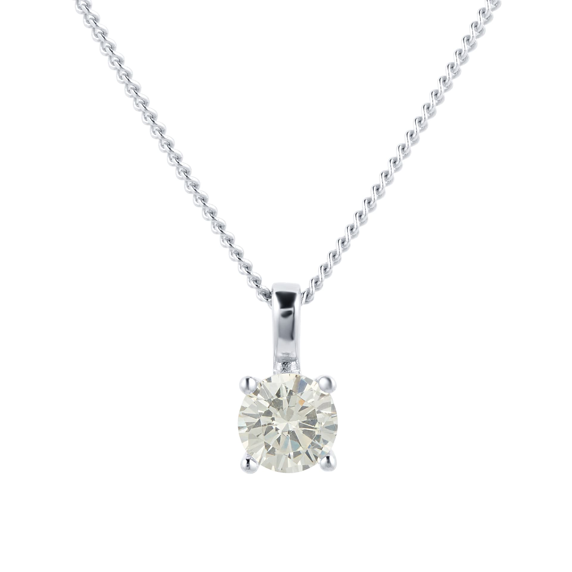 Goldsmiths Silver November Orange Cubic Zirconia Pendant Goldsmiths Silver November Orange Cubic Zirconia Pendant