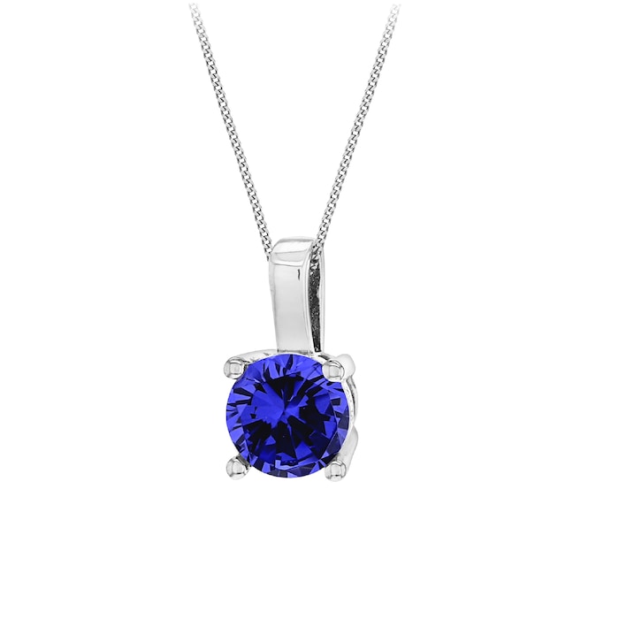 Goldsmiths Silver December Lilac Cubic Zirconia Pendant