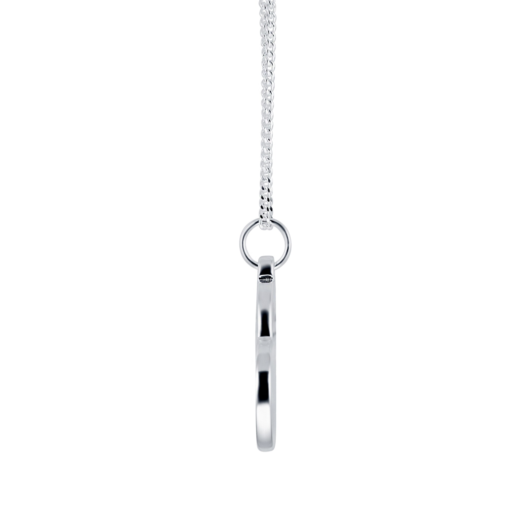 Goldsmiths Silver Cubic Zirconia Heart Pendant