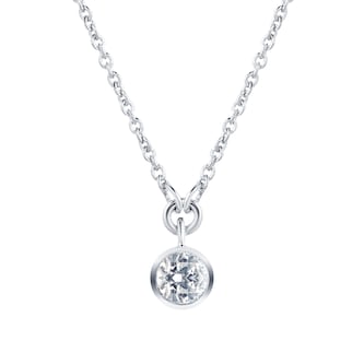 Goldsmiths Silver & Diamond 0.10ct Besel Pendant