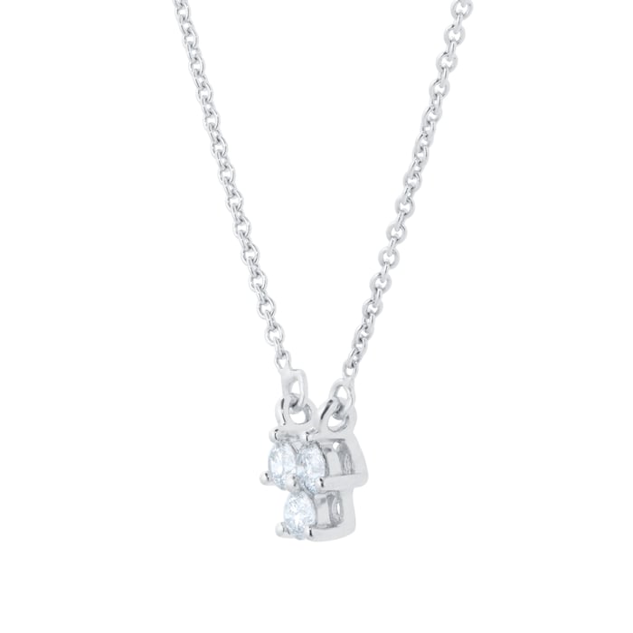 Goldsmiths Silver & Diamond 0.15ct Triology Pendant