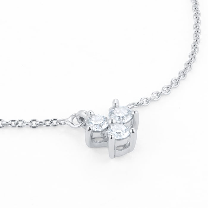 Goldsmiths Silver & Diamond 0.15ct Triology Pendant