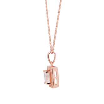 Goldsmiths Rose Gold Plated Silver Cushion Cubic Zirconia Necklace & Earrings Set Goldsmiths Rose Gold Plated Silver Cushion Cubic Zirconia Necklace & Earrings Set