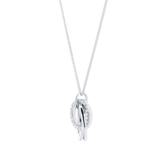 Goldsmiths Silver Layered Circles Cubic Zirconia Pendant Goldsmiths Silver Layered Circles Cubic Zirconia Pendant